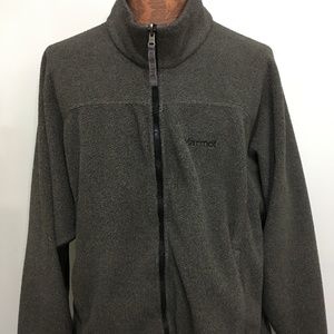 Marmot Mens XL Gray Fleece Jacket Roomy